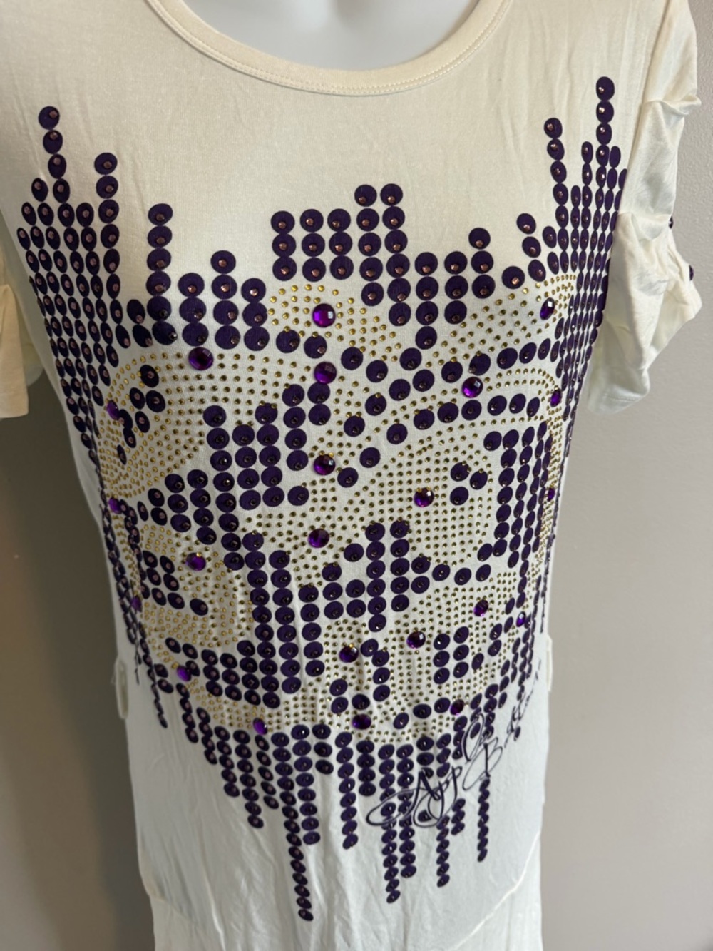 Apple Bottoms Y2K Graphic Tee NWT White Purple Medium - Picture 3 of 10